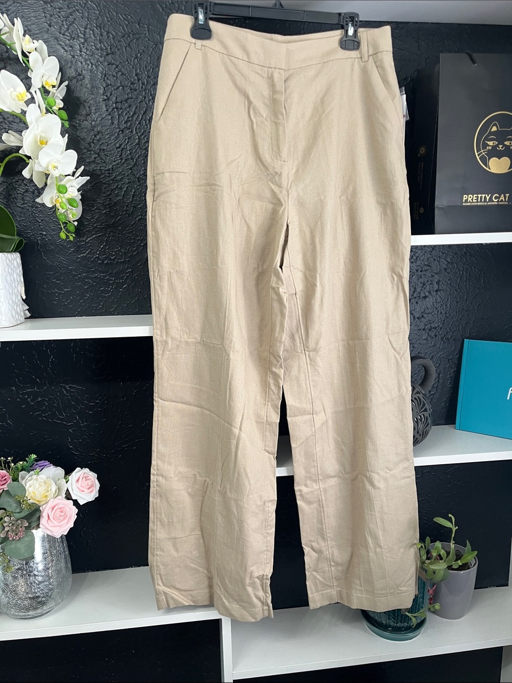 sofia by sofia vergara Beige Wide Leg Pants Wheat